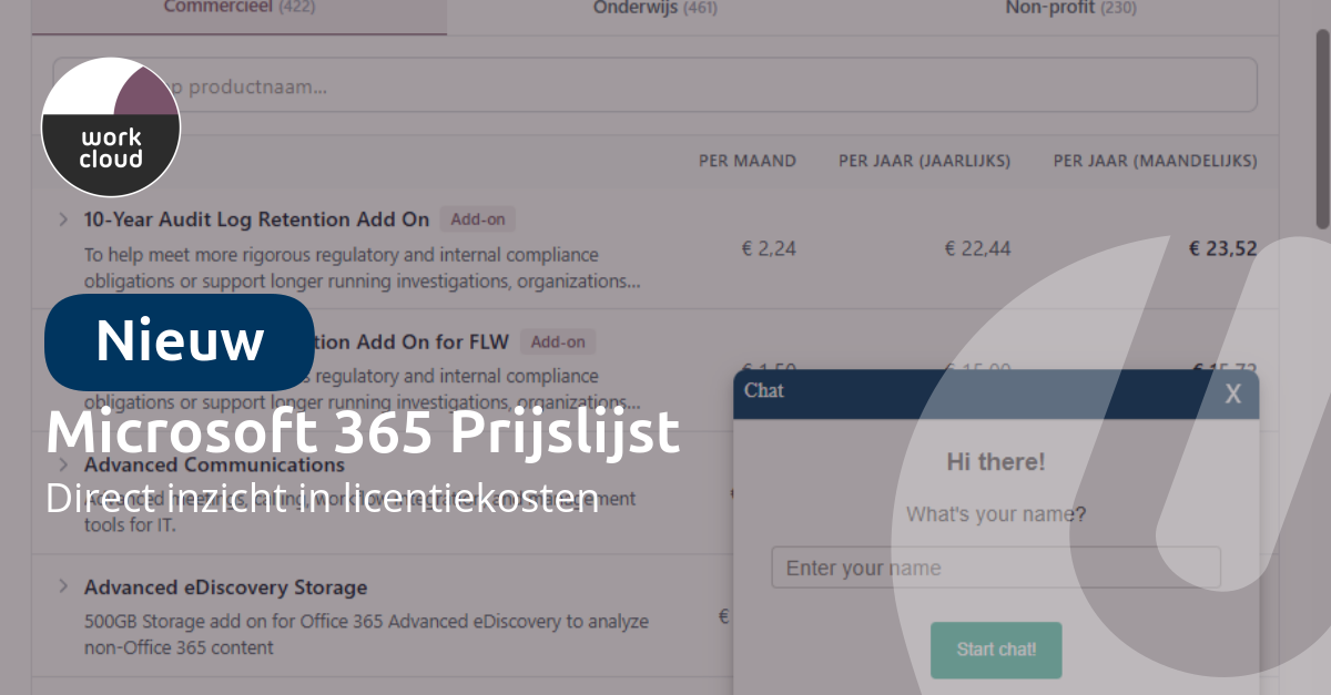 Nieuwe Microsoft 365 Prijslijst: Direct inzicht in licentiekosten