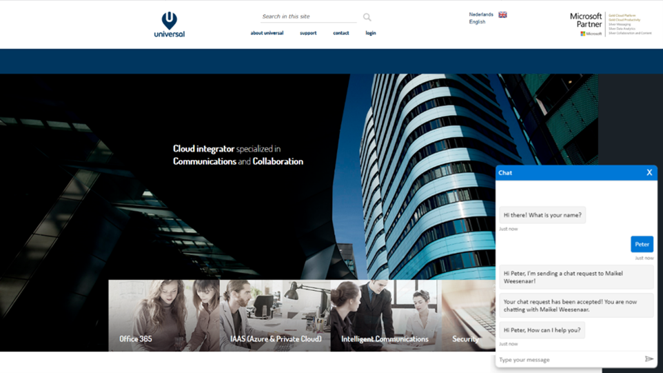 uWebChat chatvenster