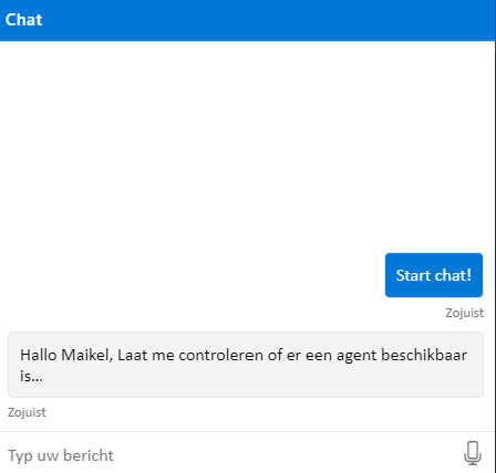 Vertaald chatvenster